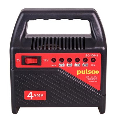 Зарядний пристрій PULSO BC-10641 6&12V/4A/10-60AHR/світлодіодн.індик. (BC-10641) BC-10641 фото