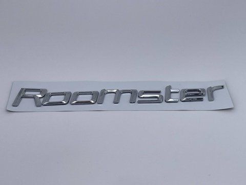 Емблема-шильдик логотип напис Roomster на кришку багажника Skoda (Шкода) 225*25 мм (Хром) (5J0853687, sko012 фото товару