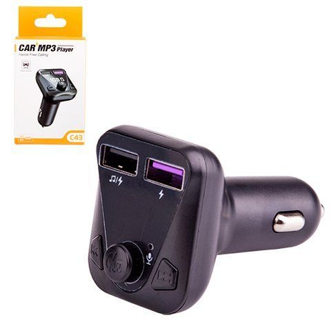 Модулятор FM 5в1 C43 12-24v 2USB 5V-3.1A Type C 5V-3.1A 3in1 C43 фото товара
