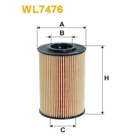 Фільтр оливи Audi A1, A3 II, A6 III; Seat Alhambra II, Ibiza V, Leon II; Skoda Fabia I Wix Filters (WL7476) WL7476 фото товару