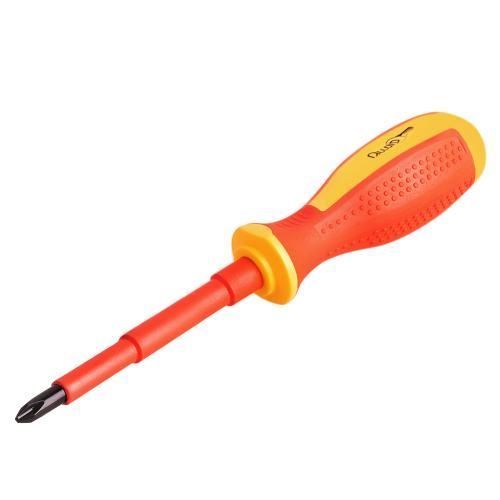 Викрутка діелектрична 1000В, VDE хрест PH2 6х100мм (SD-06100) Alloid (SD-06100) SD-06100 фото товару