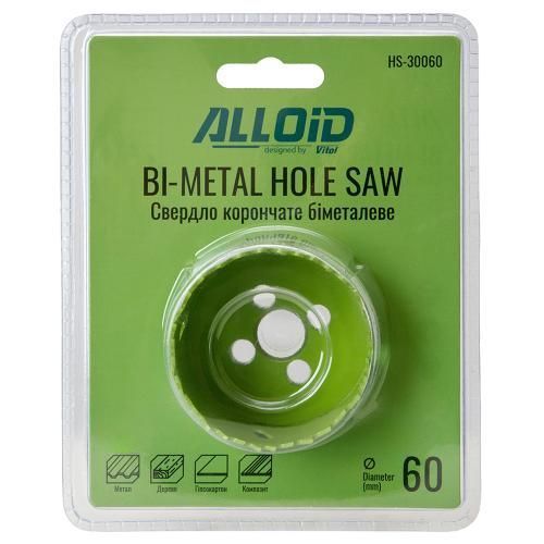 Alloid. Свердло корончате біметалеве 60мм HS-30060 фото товару