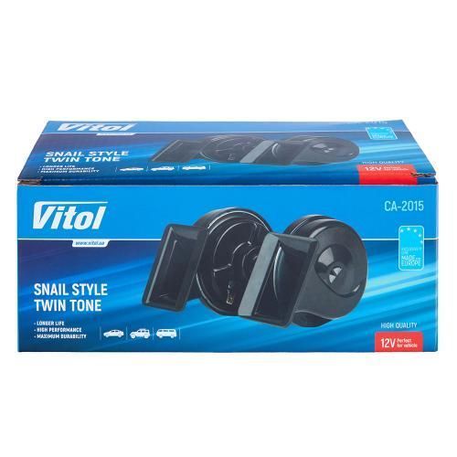 Сигнал электромагнитный "улитка" CA-2015/VITOL/12V/?95mm/черный CA-2015 фото товара