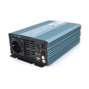 Інвертор напруги Mexxsun MXS-1000, 24V/220V, 1000W з модифікованою синусоїдою, 1 Shuko, клемні дроти, Q4 MXS-1000-24M фото