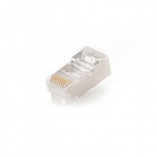 Конектор RJ 45 Cablexpert (PLUG5SP/50) екранований, з золоченими контактами (50 шт/уп) PLUG5SP/50 фото