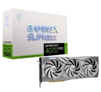 Відеокарта GF RTX 4070 Super 12GB GDDR6X Gaming X Slim White MSI (GeForce RTX 4070 SUPER 12G GAMING X SLIM WHITE) GeForce RTX 4070 SUPER 12G GAMING X SLIM WHITE фото