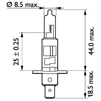 Автолампа Philips H1 24V 70W P14,5S / MASTERDUTY 13258MDC1 фото товара