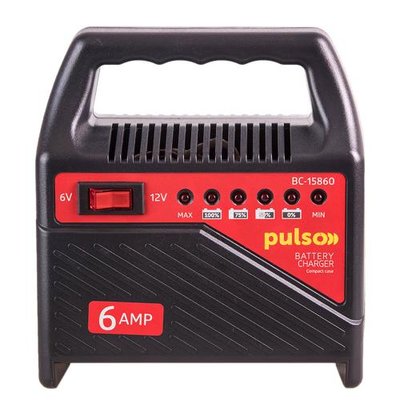 Зарядний пристрій PULSO BC-15860 6&12V/6A/15-80AHR/світлодіодн.індик. (BC-15860) BC-15860 фото