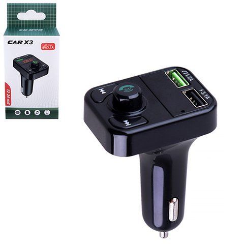 Модулятор FM 5в1 Х3 12-24v 2USB 5V-3.1A TF card BT (X3) X3 фото товара