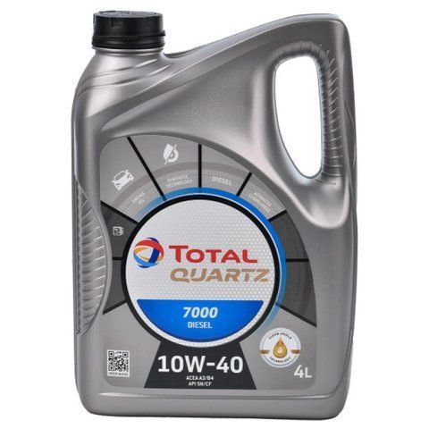 Олива моторна TOTAL Quartz Diesel 7000 10W-40 4 л (203710) 216682 фото товару