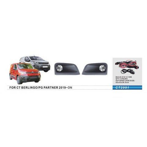 Фари дод. модель Citroen Berlingo/PG Partner 2019-/CT-2991/H16-12V19W/ел.проводка (CT-2991) CT-2991 фото товару