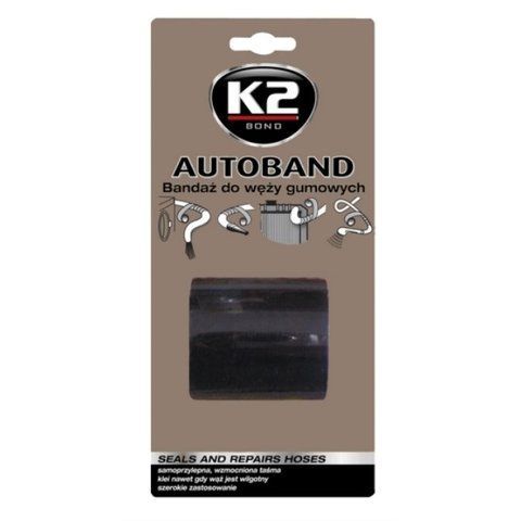 Стрічка клейка високотемпературна для ремонту гумових шлангів K2 Autoband чорна 5 см x 3 м (B3000) B3000 фото товару