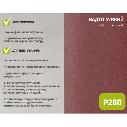 Наждачний папір на тканинній основі, 115мм х 5м, зерно 280, Alloid SP-115280 фото товару