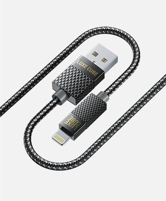 Кабель Luxe Cube Premium USB - Lightning (M/M), 1 м, серый (9780201379648) 9780201379648 фото