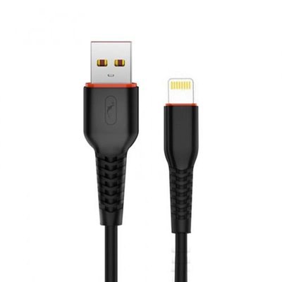 Кабель SkyDolphin S54L Soft USB - Lightning (M/M), 1 м, Black (USB-000428) USB-000428 фото