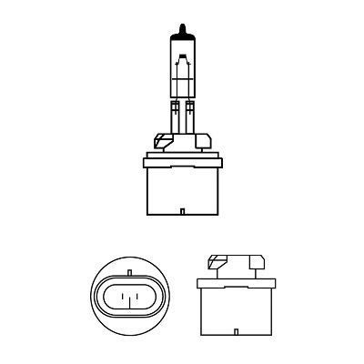 Лампа розжарювання H27W/1 12V 27W PG13 (вир-во Philips) 12059C1 фото товару
