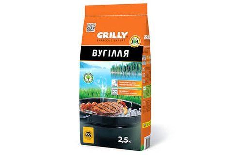 Уголь древесный 2,5кг Grilly GR-65191 фото товара