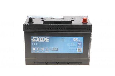 Аккумулятор 95Ah-12v Exide EFB (306х173х222),R,EN800 Азия EL954 фото товара