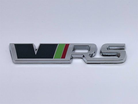 Емблема-шильдик логотип напис VRS на кришку багажника Skoda (Шкода) 123*25 мм (Хром) (1Z0 853 687 AH, 1Z0 853 sko014 фото товару