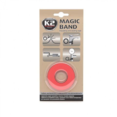 Стрічка самоклеюча герметизуюча 2,5 см х 163 см K2 Magic Band (B304) B304 фото товару