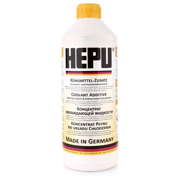 Рідина охолоджуюча HEPU Антифриз G11 жовта концентрат 1,5л (P999) HE0040 фото