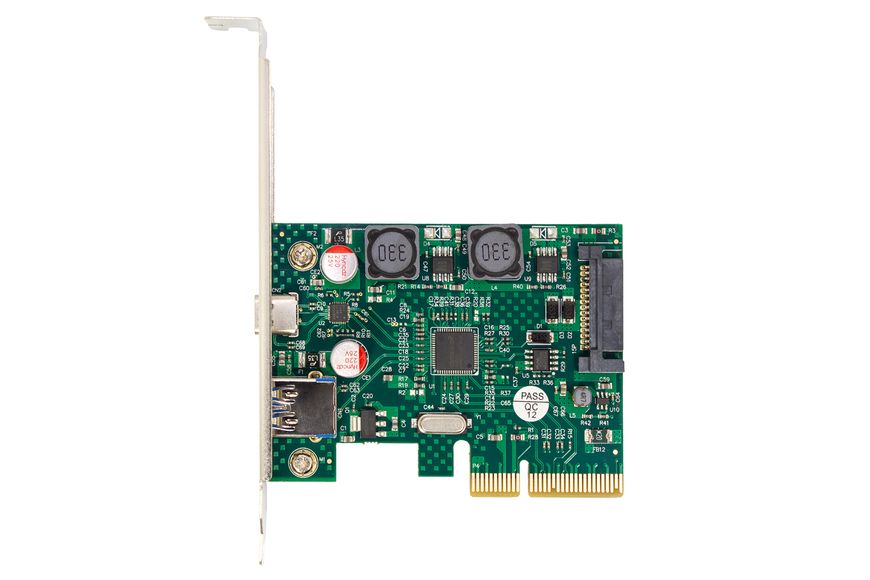 Плата розширення Frime PCI-E to USB3.2 Gen2 TYPE-A+C (1+1 порти) ASM3142 (ECF-PCIEtoUSB011.LP) ECF-PCIEtoUSB011.LP фото