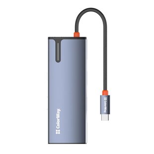 Док-станція ColorWay USB-C 5-в-1 Type C PD 100W/USB3.0х3/HDMI 4К (CW-HUB01) CW-HUB01 фото