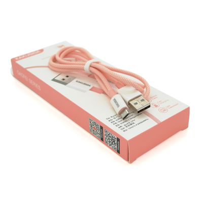Кабель iKAKU KSC-723 GAOFEI smart charging cable for micro, Pink, довжина 1м, 2.4A, BOX KSC-723-MP фото