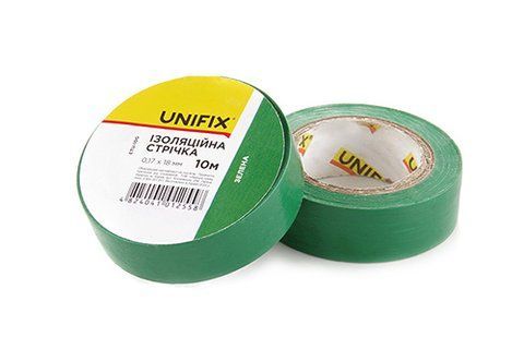 Изоляционная лента зеленая 0.17х18мм 20м (пачка, кратно 10шт) UNIFIX ETU-20G фото товара