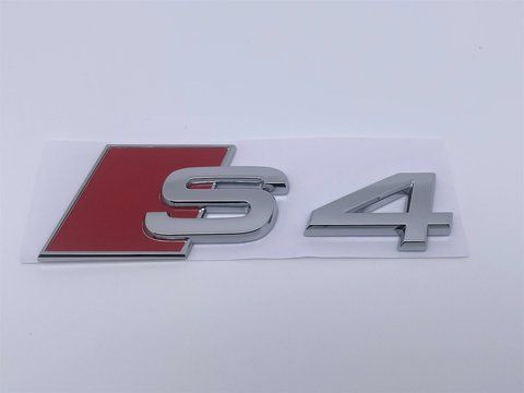 Эмблема шильдик логотип значок S4 багажника Audi (Ауди) 107*38мм (Хром) (8D0853737G2ZZ) au045 фото товара