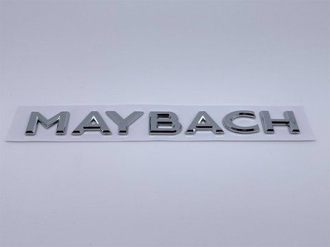 Емблема-шильдик на багажник напис Maybach Mercedes-Benz (Мерседес) 190*21мм (A2408170215) (Хром) meb053 фото товару