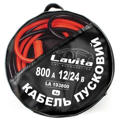 Кабель пусковий LAVITA 800 А в сумці (LA 193800) LA 193800 фото товару