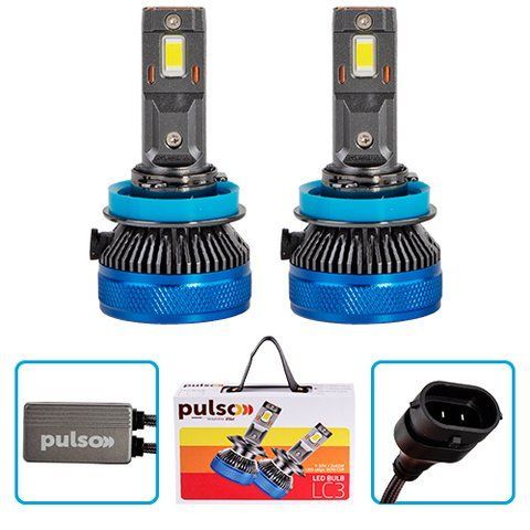 Лампи PULSO LC3-H11-H8-H9-h16-LED-chips 3570 CSP/9-30V/2*65W/13000Lm/6000k LC3-H11/H8/H9/H16 фото товару