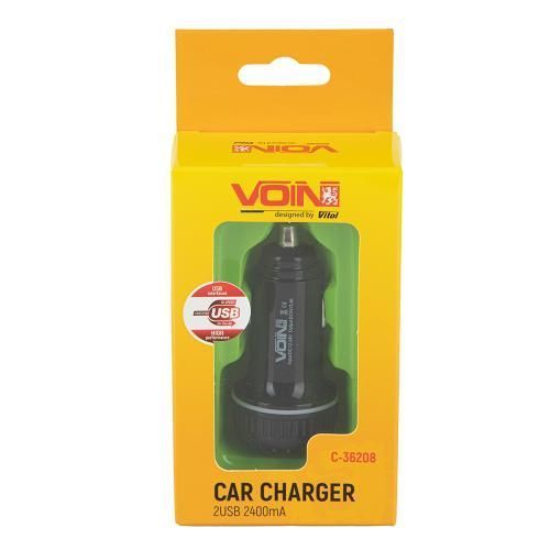 Автомобильное зарядное устройство VOIN C-36208, 2USB (12/24V - 5V 2,4A) (C-36208) C-36208 фото товара