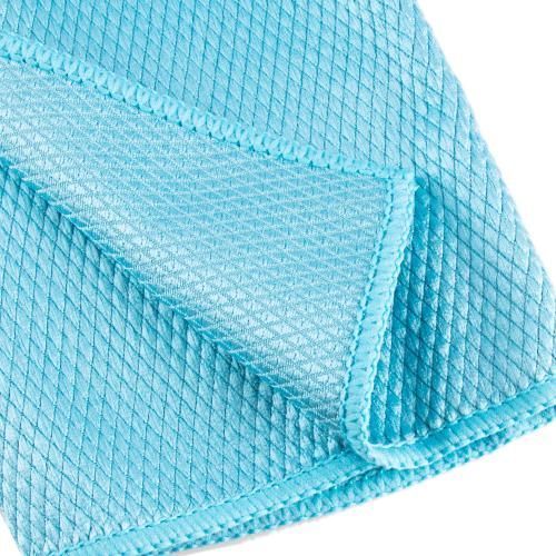 Серветка мікрофібра VR-02L-G д / скла 35х35см / блакитна (VR-02L-G) VR-02L-G фото товару