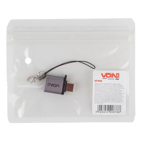 Адаптер OTG VOIN USB 3.0 в Type C Grey (VP-6106) VP-6106 фото