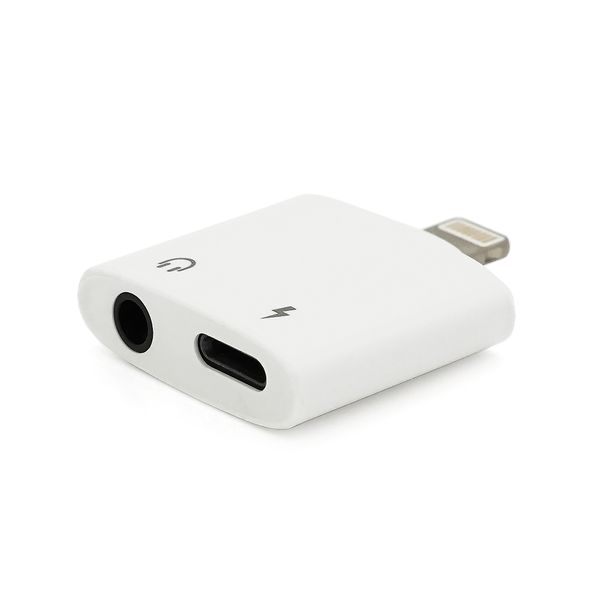 Перехідник KIN KY-178 Lighting(M) => Jack 3.5mm(F)+Lighting(F), White, Box KY-178 фото