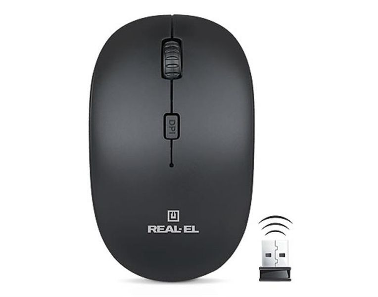 Миша бездротова REAL-EL RM-301 Wireless Black EL123200022 фото