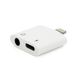 Перехідник KIN KY-178 Lighting(M) => Jack 3.5mm(F)+Lighting(F), White, Box KY-178 фото 1