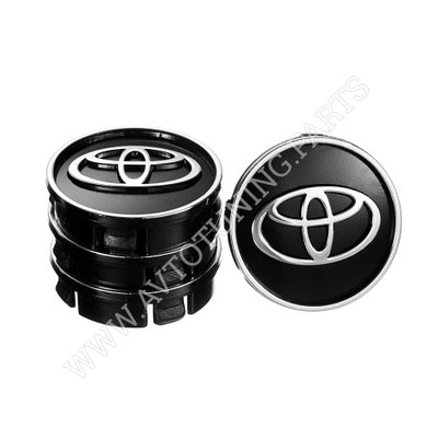 Заглушка колісного диска Toyota 60x55 чорний ABS пластик (4шт.) 50010 (50010) 50010 фото