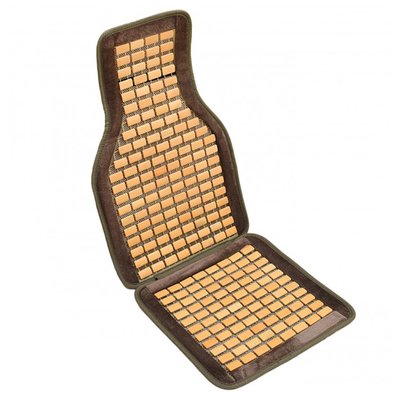 Накидка-масажер для автомобільного сидіння (пласка кісточка), 45х108см, сіра EL 100 651 фото