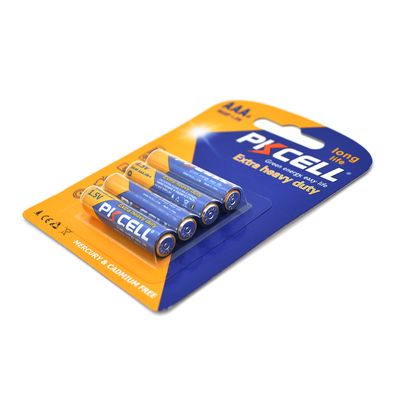 Батарейка сольова PKCELL 1.5V AAA / R03, 4 штуки в блістері ціна за блістер, Q12/144 PC/R03-4B фото