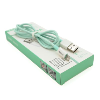 Кабель iKAKU KSC-723 GAOFEI smart charging cable for iphone, Green, довжина 1м, 2.4A, BOX KSC-723-G-L фото
