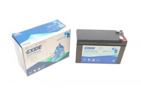 Акумулятор 7Ah-12v Exide AGM (150х65х95), полярність(3),EN85 AGM12-7F фото товару