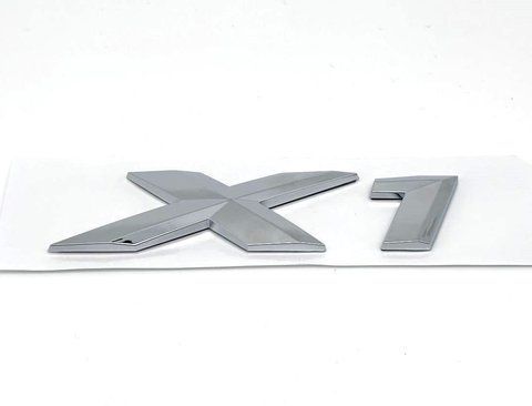Эмблема шильдик логотип значок надпись X1 крышки багажника BMW X1 (БМВ) 140*30мм(Серый Хром) bmw065 фото товара