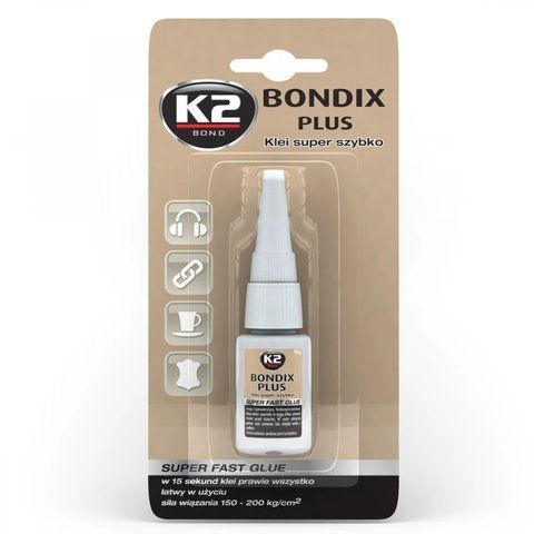 Суперклей універсальний K2 Bondix Plus прозорий 10 г (B101) B101 фото товару