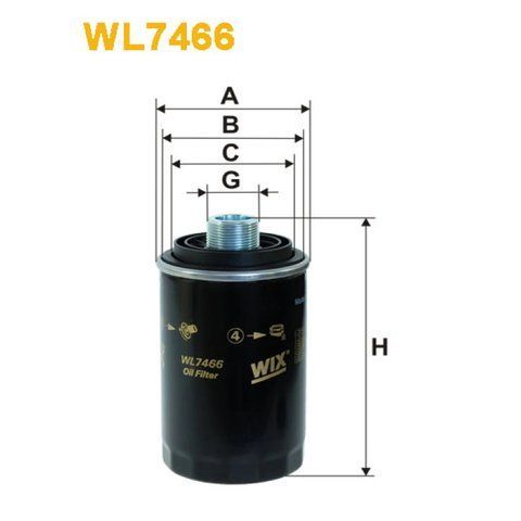 Фільтр оливи Audi A3 II, A4, A5, A6 III, Q3, Q5, TT II; Seat Altea, Exeo, Leon II, Tol Wix Filters (WL7466) WL7466 фото товару