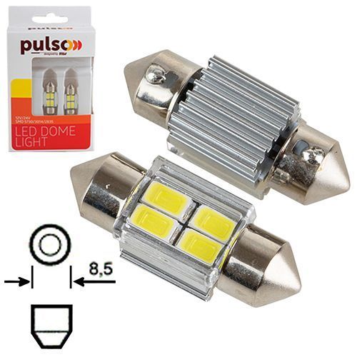 Лампа PULSO/софітні/LED SV8.5/T11x31mm/4 SMD-5730/9-18v/130Lm (LP-62031) LP-62031 фото товару