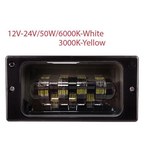 Фары LED доп.модель LADA/2110-14/LD-519 L4-W/Y/12-24V/50W/7LED-3000K/6000K (LD-519 L4-W/Y-LED) LD-519 L4-W/Y-LED фото