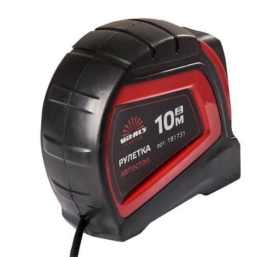 Рулетка 10 м &times; 25 мм автостоп Vitals Master 181731 фото товара